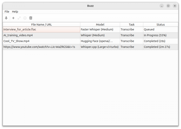 โปรแกรมถอดเสียง แปลเสียง Buzz