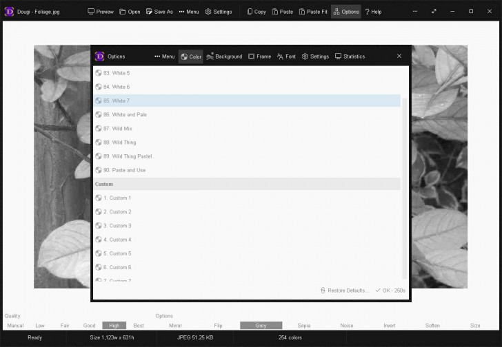 Dougi (โปรแกรมสร้างภาพ JPEG คุณภาพสูง ได้อย่างง่ายดาย) : 