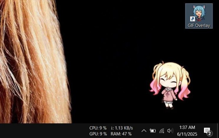 GIF Overlay (โปรแกรมแต่งหน้าจอ แสดงภาพ GIF บนหน้าจอ)