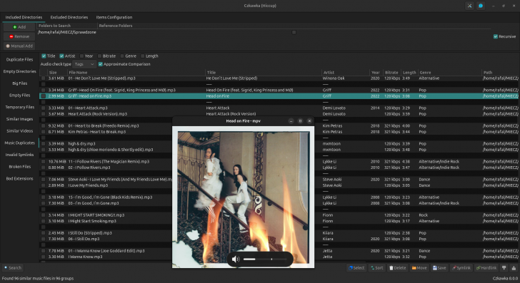 Czkawka (โปรแกรมลบไฟล์ขยะสารพัดประโยชน์)