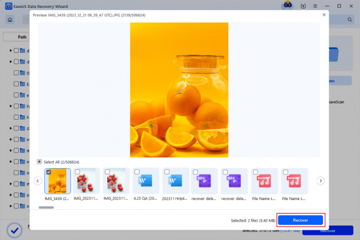 EaseUS Data Recovery Wizard Free (โปรแกรมกู้ข้อมูลและไฟล์ ที่สูญหาย) : 