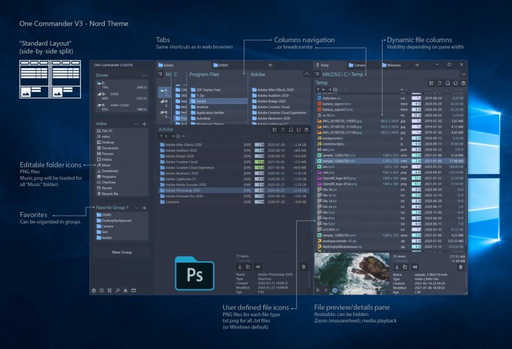 OneCommander (โปรแกรมจัดการไฟล์ ดีไซน์สวย ลูกเล่นเยอะ) OneCommander (โปรแกรมจัดการไฟล์ ดีไซน์สวย ลูกเล่นเยอะ)