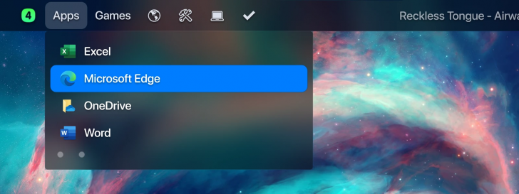 Droptop Four (ตัวเปิดโปรแกรมแบบดรอปดาวน์สำหรับ Windows และ Rainmeter)