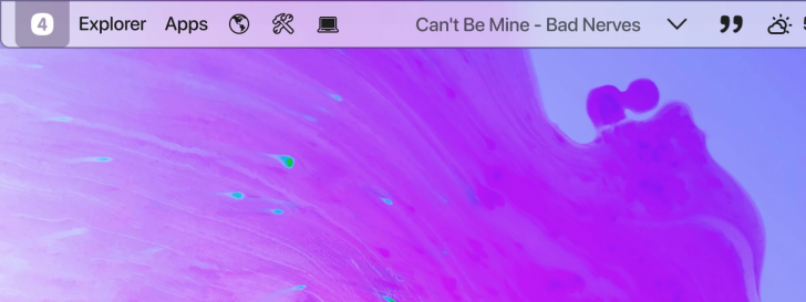 Droptop Four (ตัวเปิดโปรแกรมแบบดรอปดาวน์สำหรับ Windows และ Rainmeter)