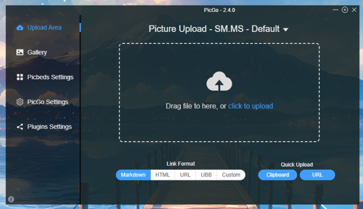 PicGo (โปรแกรมช่วยอัปโหลดรูปภาพ เพื่อเพิ่มประสิทธิภาพการทำงาน)