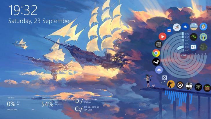 Rainmeter (โปรแกรมปรับแต่งหน้าจอคอม เพิ่มความสวยงาม)