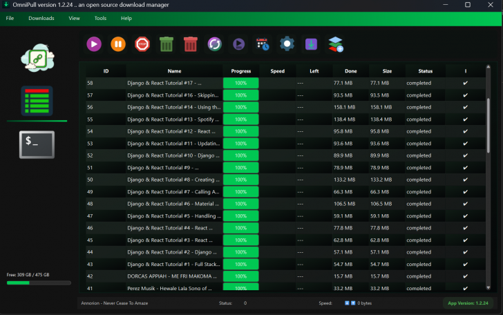 OmniPull (โปรแกรมช่วยดาวน์โหลดไฟล์ ดีไซน์สวย ลูกเล่นเยอะ)