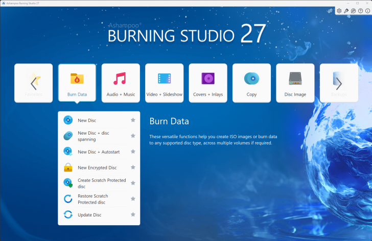 Ashampoo Burning Studio 27 (โปรแกรมไรท์แผ่น CD DVD Blu-ray ครบวงจร)
