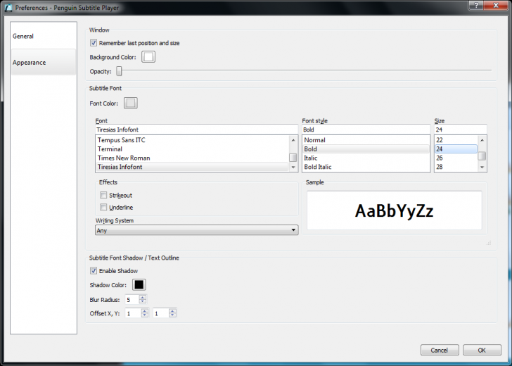 Penguin Subtitle Player (โปรแกรมเล่นซับไตเติลแบบไม่ต้องฝังลงในวิดีโอ) : 