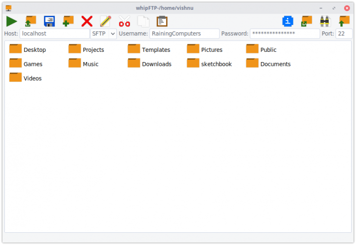 whipFTP (โปรแกรมรับส่งไฟล์ FTP / SFTP Client รองรับหลายแพลตฟอร์ม)