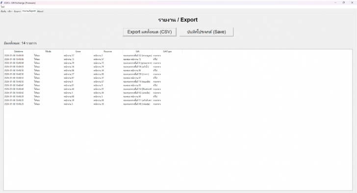 โปรแกรมจับฉลากแลกของขวัญ JOJO+ Gift Exchange