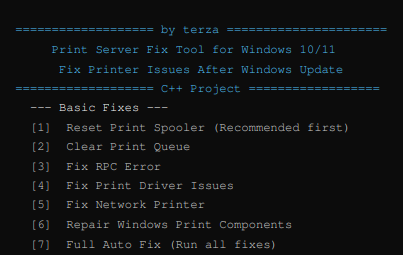 โปรแกรมแก้ปัญหาเครื่องพิมพ์ Print Server Fix Tool โปรแกรมแก้ปัญหาเครื่องพิมพ์ Print Server Fix Tool