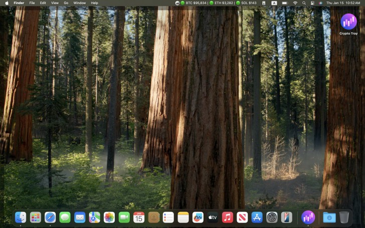 CryptoTray (โปรแกรมติดตาม ราคาคริปโตแบบเรียลไทม์ บน System Tray)