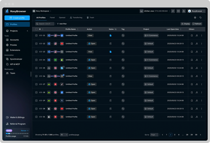 RoxyBrowser (เว็บเบราว์เซอร์ที่ซ่อนบัญชีต่าง ๆ ให้เปิดเว็บปลอดภัย)