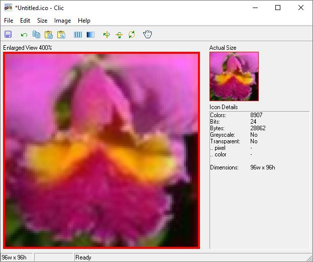 Clic (โปรแกรมแปลงรูปภาพที่อยู่ใน Clipboard มาเป็นไอคอน ตระกูล .ico)