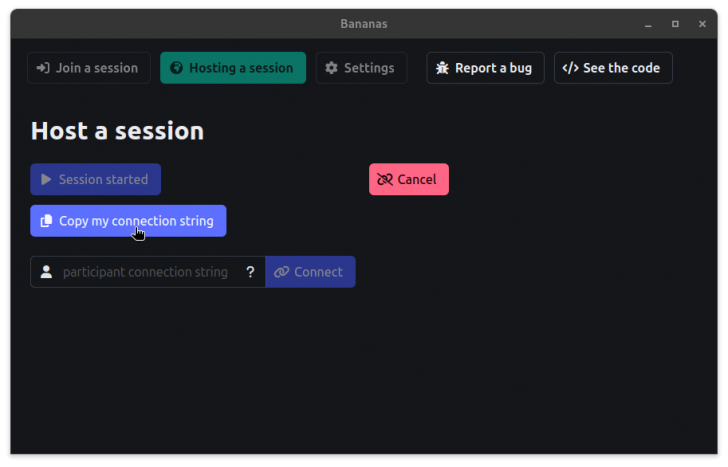 Bananas Screen Sharing (โปรแกรมแชร์หน้าจอแบบ P2P ใช้งานง่าย)