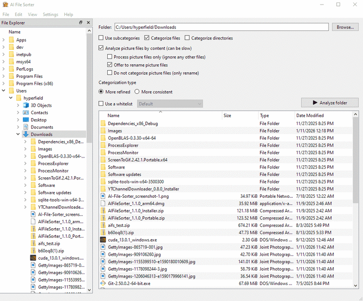 AI File Sorter (โปรแกรมจัดระเบียบไฟล์อัตโนมัติด้วย AI)