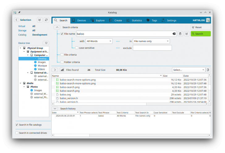 Katalog (โปรแกรมจัดทำดัชนี เพื่อช่วยจัดการไฟล์ และโฟลเดอร์)