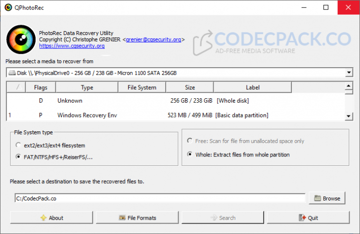 โปรแกรมกู้คืนรูปภาพ และไฟล์ QPhotoRec โปรแกรมกู้คืนรูปภาพ และไฟล์ QPhotoRec