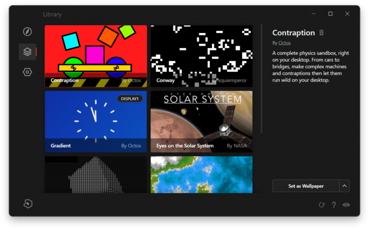 โปรแกรมสร้างวอลล์เปเปอร์แบบเคลื่อนไหวได้ Octos