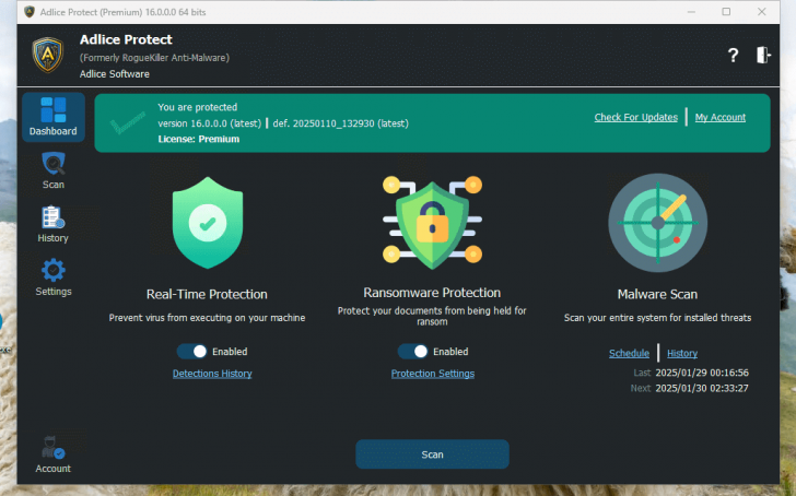 โปรแกรม ลบ แก้ปัญหามัลแวร์ คอมค้าง Adlice Protect