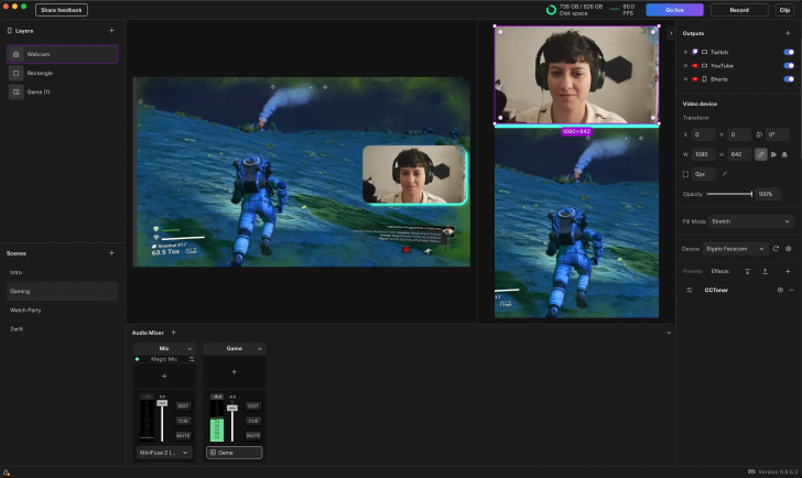 Meld (โปรแกรมสตูดิโอถ่ายทอดสด และบันทึกเสียง และภาพ)