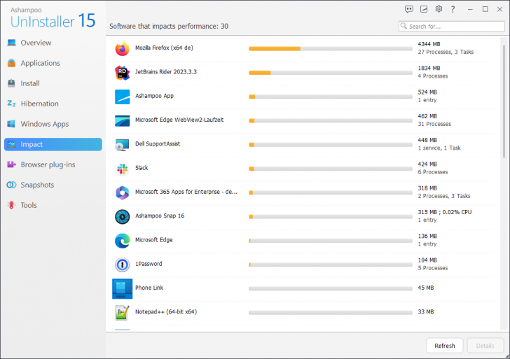 โปรแกรมช่วยลบซอฟต์แวร์แบบถอนรากถอนโคน ฟรี Ashampoo UnInstaller 15 โปรแกรมช่วยลบซอฟต์แวร์แบบถอนรากถอนโคน ฟรี Ashampoo UnInstaller 15