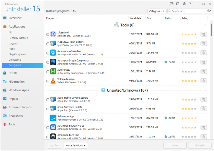 Ashampoo UnInstaller (โปรแกรมช่วยลบซอฟต์แวร์แบบถอนรากถอนโคน ฟรี) : 