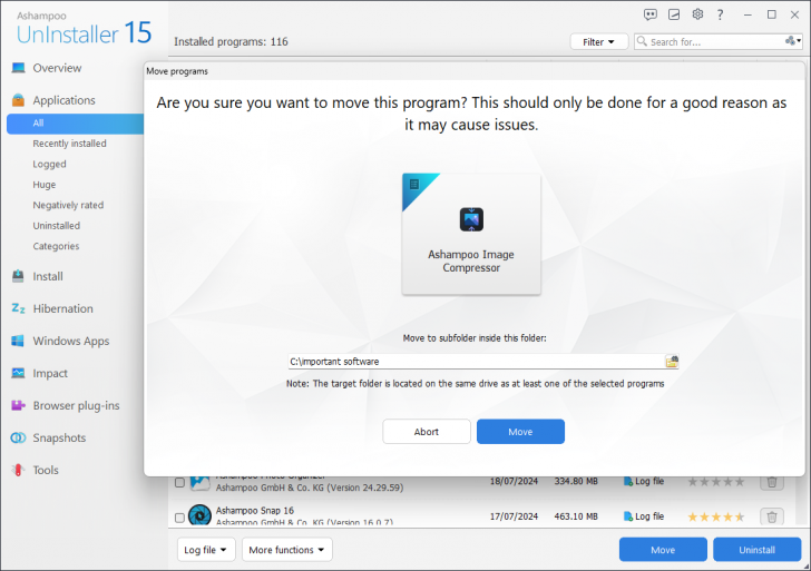 Ashampoo UnInstaller (โปรแกรมช่วยลบซอฟต์แวร์แบบถอนรากถอนโคน ฟรี) : 