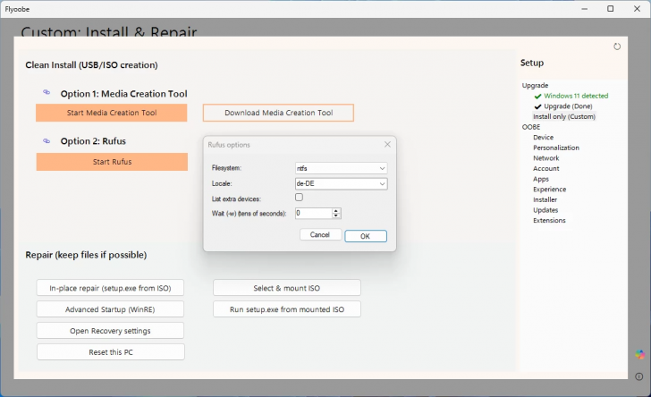 FlyOOBE (โปรแกรมผู้ช่วยในการติดตั้งระบบปฏิบัติการ Windows) FlyOOBE (โปรแกรมผู้ช่วยในการติดตั้งระบบปฏิบัติการ Windows)