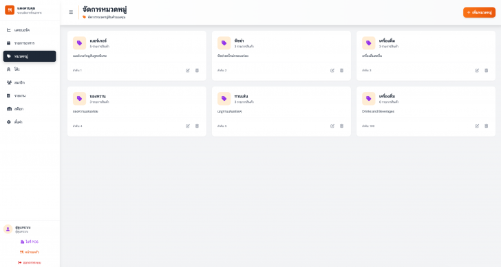 Pasitdev POS (เว็บแอปพลิเคชันธุรกิจร้านอาหาร ระบบงานขาย ฟังก์ชันครบ) : 