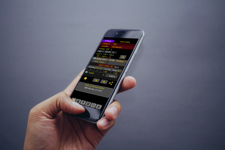 หาสายไฟฟ้า (App คำนวณวิศวกรรมไฟฟ้าครบวงจร) : 