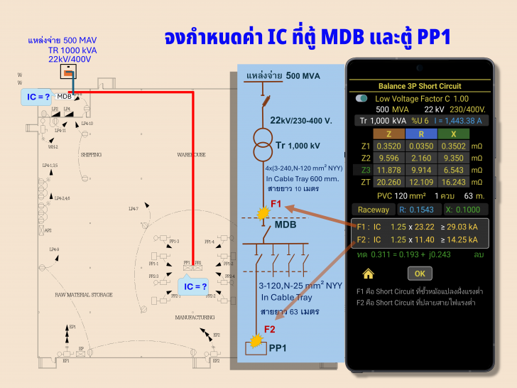 หาสายไฟฟ้า (App คำนวณวิศวกรรมไฟฟ้าครบวงจร) : 