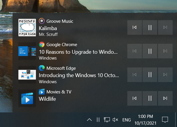 MediaFlyout (โปรแกรมแสดงควบคุมเพลง และวิดีโอ สำหรับ Windows 10)