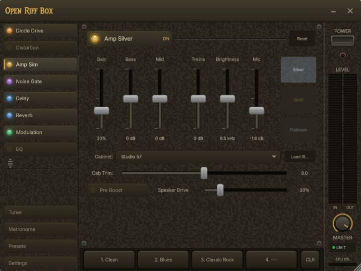 Open Riff Box (โปรแกรมจำลองเสียงเอฟเฟกต์กีตาร์) Open Riff Box (โปรแกรมจำลองเสียงเอฟเฟกต์กีตาร์)