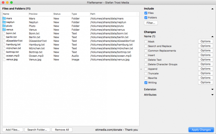 FileRenamer (โปรแกรม​แก้ไขชื่อไฟล์ และชื่อโฟลเดอร์จำนวนมากในคราวเดียว)