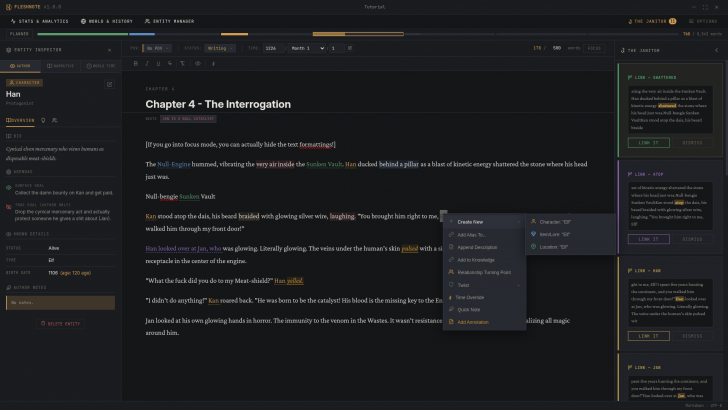 FleshNote IDE (โปรแกรมช่วยเขียนนิยาย) FleshNote IDE (โปรแกรมช่วยเขียนนิยาย)