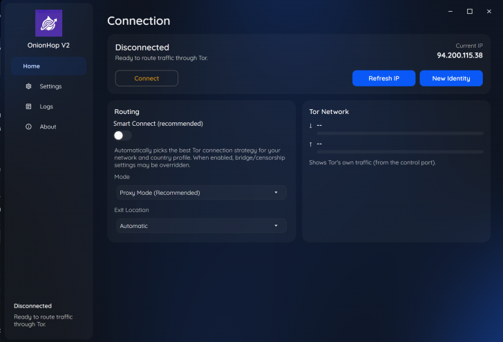 OnionHop (โปรแกรมช่วยให้การใช้งานเครือข่าย Tor บน PC เป็นเรื่องง่าย) OnionHop (โปรแกรมช่วยให้การใช้งานเครือข่าย Tor บน PC เป็นเรื่องง่าย)