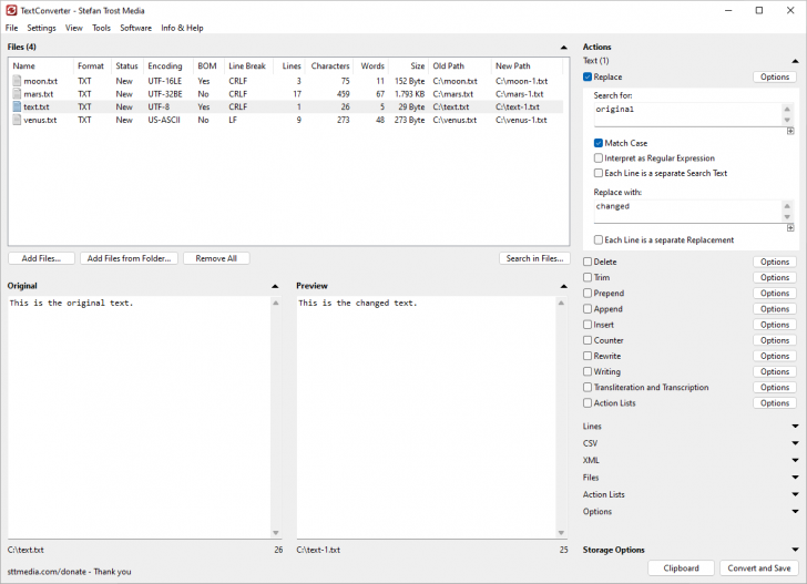 TextConverter (โปรแกรมจัดการข้อความ และแปลงไฟล์ข้อความ) TextConverter (โปรแกรมจัดการข้อความ และแปลงไฟล์ข้อความ)