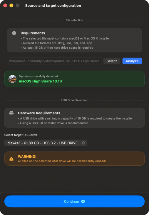 macUSB (โปรแกรมทำตัวติดตั้ง USB สำหรับ macOS และ Mac OS X แบบบูตได้) macUSB (โปรแกรมทำตัวติดตั้ง USB สำหรับ macOS และ Mac OS X แบบบูตได้)