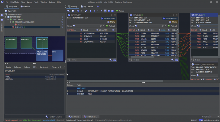 Jailer (โปรแกรมคัดแยกชุดข้อมูลย่อย และการเรียกดูข้อมูลเชิงสัมพันธ์)