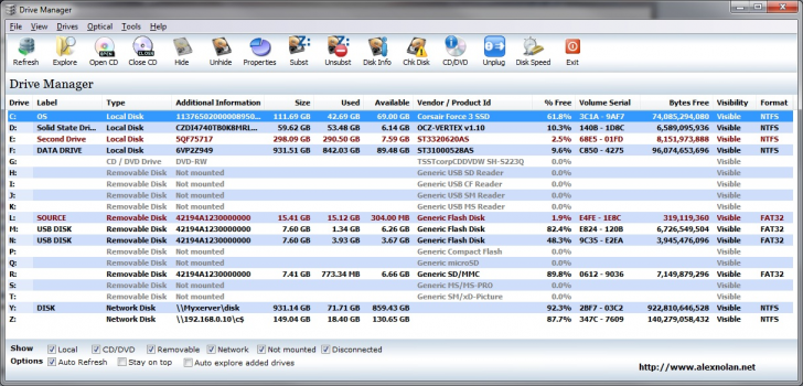 Drive Manager (โปรแกรมจัดการไดร์ฟ สำหรับคนที่มีไดร์ฟจำนวนมาก)