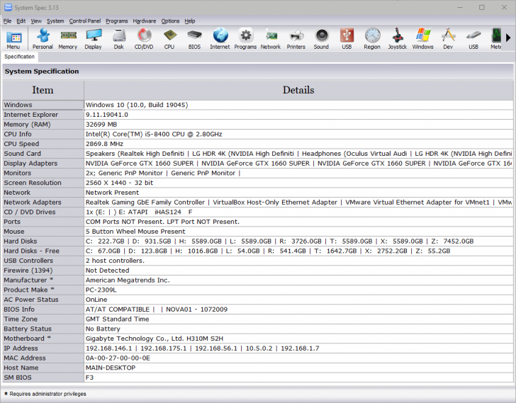 System Spec (โปรแกรมตรวจสอบ และสรุปสเปกเครื่องคอมพิวเตอร์ Windows)
