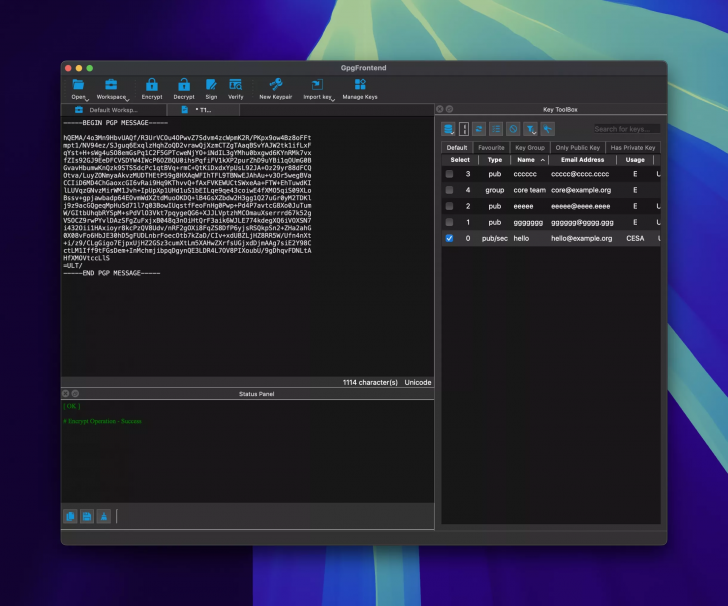 GpgFrontend (โปรแกรมเข้ารหัสที่เน้นการใช้งานเรียบง่าย)