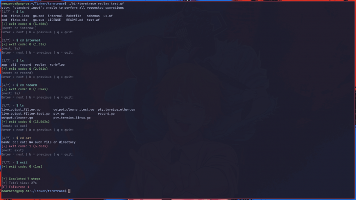 termtrace (โปรแกรมบันทึก และตรวจสอบการทำงานบน Terminal สำหรับนักพัฒนา)