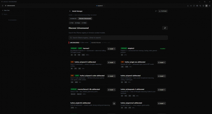 Locally Uncensored (โปรแกรม AI ทำงานแบบ Local ไม่มีเซนเซอร์)