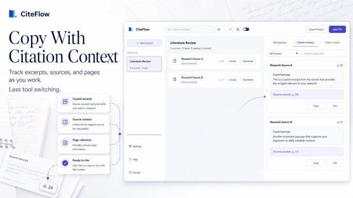 CiteFlow (โปรแกรมช่วยจัดการงานวิจัย และเอกสารอ้างอิง)