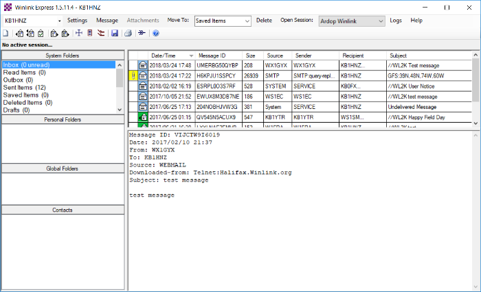Winlink Express (โปรแกรมจัดการอีเมล ที่รับส่งอีเมลผ่านคลื่นวิทยุได้)