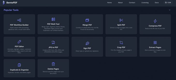 BentoPDF (โปรแกรมจัดการ PDF เครื่องมือครบ ใช้งานง่าย ความปลอดภัยสูง) BentoPDF (โปรแกรมจัดการ PDF เครื่องมือครบ ใช้งานง่าย ความปลอดภัยสูง)
