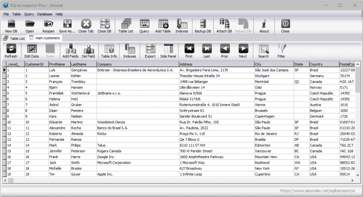SQLite Inspector Plus (โปรแกรมจัดการฐานข้อมูลขนาดเล็ก ดู แก้ไข SQLite)